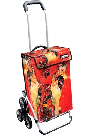 JAMES Einkaufstrolley KLIMTGIRLS - stabiler Einkaufswagen mit individuellem Design, Handmade in Austria - Einkaufsbegleiter mit viel Stauraum - trägt 40kg - Verkäufer: Warenhaus 23