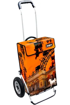 JAMES Einkaufstrolley VIENNA - stabiler Einkaufswagen mit individuellem Design, Handmade in Austria - Einkaufsbegleiter mit viel Stauraum - trägt 40kg - Verkäufer: Warenhaus 23