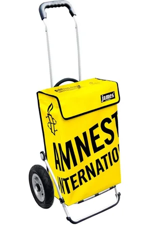 JAMES Einkaufstrolley AMNESTY-INTERNATIONAL - stabiler Einkaufswagen mit individuelle Design, Handmade in Austria - Einkaufsbegleiter mit viel Stauraum - trägt 40kg - Verkäufer: Warenhaus 23