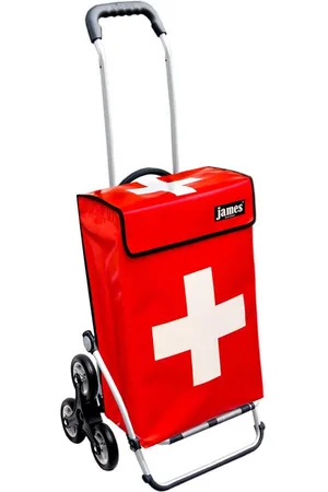JAMES Einkaufstrolley SWISS - stabiler Einkaufswagen mit individuellem Design, Handmade in Austria - Einkaufsbegleiter mit viel Stauraum - trägt 40kg - Verkäufer: Warenhaus 23