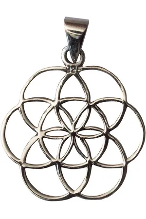 Saraswati Kettenanhänger Anhänger "Saat des Lebens" Bronze versilbert 1,5g 2cm - Verkäufer: Devananda