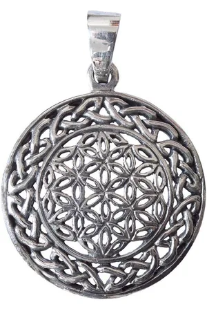 Saraswati Kettenanhänger Anhänger "Blume des Lebens" mit Endlosknoten Silber 925 5,3g 2,5cm - Verkäufer: Devananda