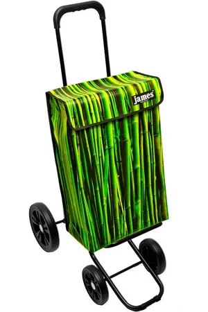 JAMES Einkaufstrolley BAMBUS - stabiler Einkaufswagen mit individuellem Design, Handmade in Austria - Einkaufsbegleiter mit viel Stauraum - trägt 40kg - Verkäufer: Warenhaus 23
