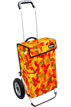 JAMES Einkaufstrolley JELLY - stabiler Einkaufswagen mit individuellem Design, Handmade in Austria - Einkaufsbegleiter mit viel Stauraum - trägt 40kg - Verkäufer: Warenhaus 23