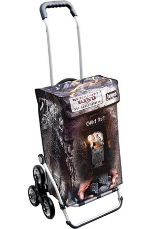 JAMES Einkaufstrolley GLUECK-AUF! - stabiler Einkaufswagen mit individuellem Design, Handmade in Austria - Einkaufsbegleiter mit viel Stauraum - trägt 40kg - Verkäufer: Warenhaus 23