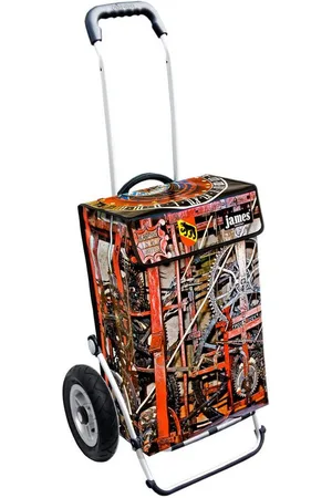 JAMES Einkaufstrolley ZYTGLOGGE - stabiler Einkaufswagen mit individuellem Design, Handmade in Austria - Einkaufsbegleiter mit viel Stauraum - trägt 40kg - Verkäufer: Warenhaus 23