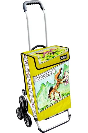 JAMES Einkaufstrolley TSCHOLLI-TSCHAMPER - stabiler Einkaufswagen mit individuellem Design, Handmade in Austria - Einkaufsbegleiter mit viel Stauraum - trägt 40kg - Verkäufer: Warenhaus 23