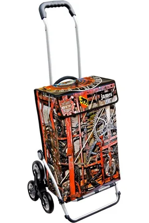 JAMES Einkaufstrolley ZYTGLOGGE - stabiler Einkaufswagen mit individuellem Design, Handmade in Austria - Einkaufsbegleiter mit viel Stauraum - trägt 40kg - Verkäufer: Warenhaus 23