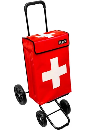 JAMES Einkaufstrolley SWISS - stabiler Einkaufswagen mit individuellem Design, Handmade in Austria - Einkaufsbegleiter mit viel Stauraum - trägt 40kg - Verkäufer: Warenhaus 23
