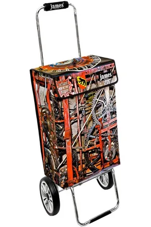 JAMES Einkaufstrolley ZYTGLOGGE - stabiler Einkaufswagen mit individuellem Design, Handmade in Austria - Einkaufsbegleiter mit viel Stauraum - trägt 40kg - Verkäufer: Warenhaus 23