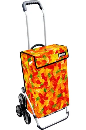 JAMES Einkaufstrolley JELLY - stabiler Einkaufswagen mit individuellem Design, Handmade in Austria - Einkaufsbegleiter mit viel Stauraum - trägt 40kg - Verkäufer: Warenhaus 23