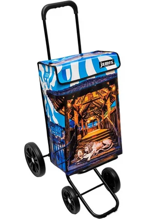 JAMES Einkaufstrolley LUZERN - stabiler Einkaufswagen mit individuellem Design, Handmade in Austria - Einkaufsbegleiter mit viel Stauraum - trägt 40kg - Verkäufer: Warenhaus 23