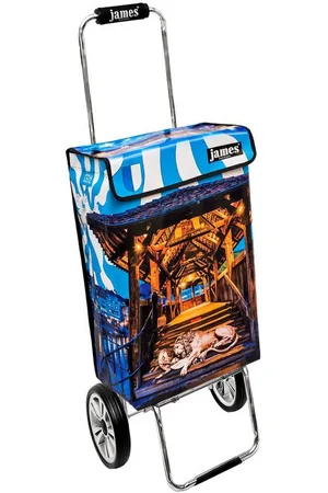JAMES Einkaufstrolley LUZERN - stabiler Einkaufswagen mit individuellem Design, Handmade in Austria - Einkaufsbegleiter mit viel Stauraum - trägt 40kg - Verkäufer: Warenhaus 23