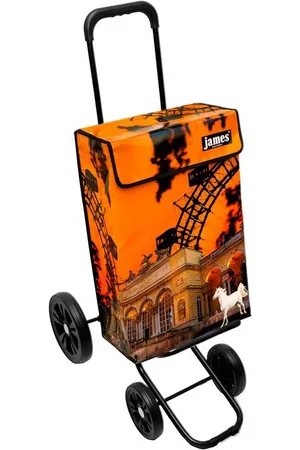 JAMES Einkaufstrolley VIENNA - stabiler Einkaufswagen mit individuellem Design, Handmade in Austria - Einkaufsbegleiter mit viel Stauraum - trägt 40kg - Verkäufer: Warenhaus 23
