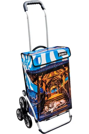 JAMES Einkaufstrolley LUZERN - stabiler Einkaufswagen mit individuellem Design, Handmade in Austria - Einkaufsbegleiter mit viel Stauraum - trägt 40kg - Verkäufer: Warenhaus 23