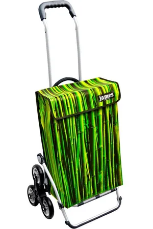 JAMES Einkaufstrolley BAMBUS - stabiler Einkaufswagen mit individuellem Design, Handmade in Austria - Einkaufsbegleiter mit viel Stauraum - trägt 40kg - Verkäufer: Warenhaus 23