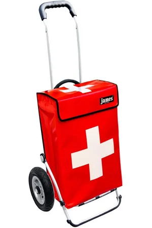 JAMES Einkaufstrolley SWISS - stabiler Einkaufswagen mit individuellem Design, Handmade in Austria - Einkaufsbegleiter mit viel Stauraum - trägt 40kg - Verkäufer: Warenhaus 23