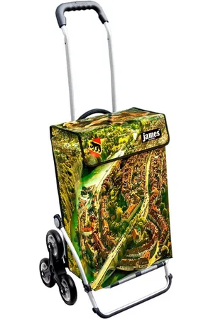 JAMES Einkaufstrolley BERN - stabiler Einkaufswagen mit individuellem Design, Handmade in Austria - Einkaufsbegleiter mit viel Stauraum - trägt 40kg - Verkäufer: Warenhaus 23