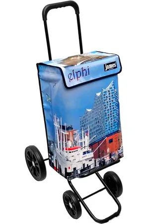JAMES Einkaufstrolley ELPHI - stabiler Einkaufswagen mit individuellem Design, Handmade in Austria - Einkaufsbegleiter mit viel Stauraum - trägt 40kg - Verkäufer: Warenhaus 23