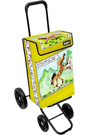 JAMES Einkaufstrolley TSCHOLLI-TSCHAMPER - stabiler Einkaufswagen mit individuellem Design, Handmade in Austria - Einkaufsbegleiter mit viel Stauraum - trägt 40kg - Verkäufer: Warenhaus 23