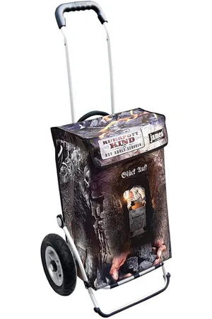 JAMES Einkaufstrolley GLUECK-AUF! - stabiler Einkaufswagen mit individuellem Design, Handmade in Austria - Einkaufsbegleiter mit viel Stauraum - trägt 40kg - Verkäufer: Warenhaus 23