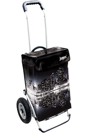 JAMES Einkaufstrolley NEW-YORK-SKYLINE - stabiler Einkaufswagen mit individuellem Design, Handmade in Austria - Einkaufsbegleiter mit viel Stauraum - trägt 40kg - Verkäufer: Warenhaus 23