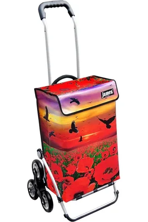 JAMES Einkaufstrolley POPPY - stabiler Einkaufswagen mit individuellem Design, Handmade in Austria - Einkaufsbegleiter mit viel Stauraum - trägt 40kg - Verkäufer: Warenhaus 23