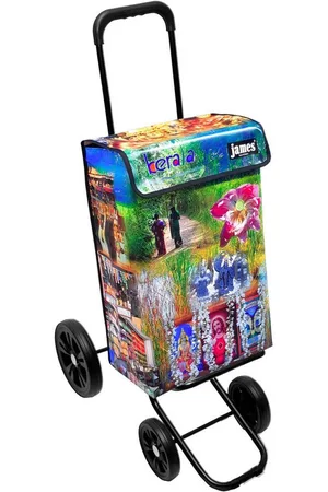 JAMES Einkaufstrolley KERALA - stabiler Einkaufswagen mit individuellem Design, Handmade in Austria - Einkaufsbegleiter mit viel Stauraum - trägt 40kg - Verkäufer: Warenhaus 23