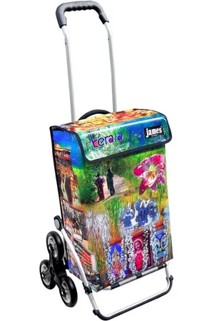 JAMES Einkaufstrolley KERALA - stabiler Einkaufswagen mit individuellem Design, Handmade in Austria - Einkaufsbegleiter mit viel Stauraum - trägt 40kg - Verkäufer: Warenhaus 23