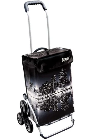 JAMES Einkaufstrolley NEW-YORK-SKYLINE - stabiler Einkaufswagen mit individuellem Design, Handmade in Austria - Einkaufsbegleiter mit viel Stauraum - trägt 40kg - Verkäufer: Warenhaus 23