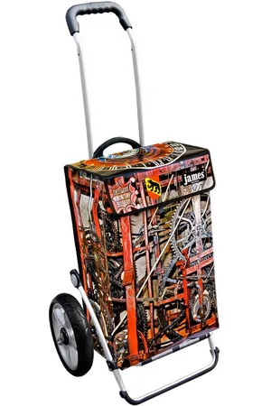 JAMES Einkaufstrolley ZYTGLOGGE - stabiler Einkaufswagen mit individuellem Design, Handmade in Austria - Einkaufsbegleiter mit viel Stauraum - trägt 40kg - Verkäufer: Warenhaus 23