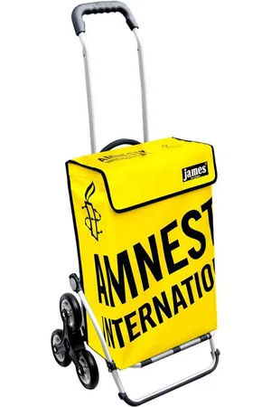 JAMES Einkaufstrolley AMNESTY-INTERNATIONAL - stabiler Einkaufswagen mit individuelle Design, Handmade in Austria - Einkaufsbegleiter mit viel Stauraum - trägt 40kg - Verkäufer: Warenhaus 23