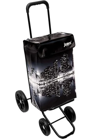 JAMES Einkaufstrolley NEW-YORK-SKYLINE - stabiler Einkaufswagen mit individuellem Design, Handmade in Austria - Einkaufsbegleiter mit viel Stauraum - trägt 40kg - Verkäufer: Warenhaus 23