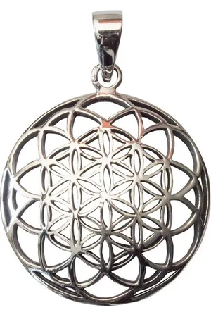 Saraswati Kettenanhänger Anhänger "Saat des Lebens" Bronze versilbert 3,6g 2,5cm - Verkäufer: Devananda