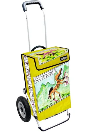 JAMES Einkaufstrolley TSCHOLLI-TSCHAMPER - stabiler Einkaufswagen mit individuellem Design, Handmade in Austria - Einkaufsbegleiter mit viel Stauraum - trägt 40kg - Verkäufer: Warenhaus 23