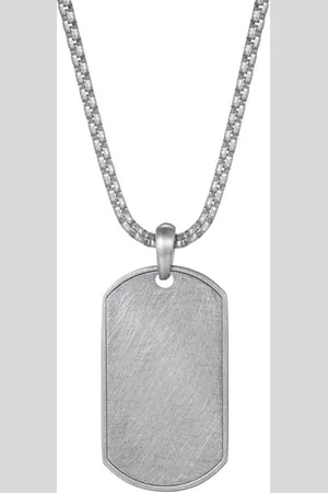 Firetti Kette mit Anhänger Schmuck Geschenk Edelstahl Halsschmuck Halskette Dog Tag Ice
