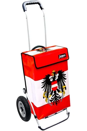 JAMES Einkaufstrolley AUSTRIA - stabiler Einkaufswagen mit individuellem Design, Handmade in Austria - Einkaufsbegleiter mit viel Stauraum - trägt 40kg - Verkäufer: Warenhaus 23