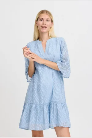 B YOUNG A-Linien-Kleid BYFRIKKE VNECK DRESS - sommerliches Webkleid - Verkäufer: meinemarkenmode