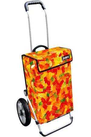 JAMES Einkaufstrolley JELLY - stabiler Einkaufswagen mit individuellem Design, Handmade in Austria - Einkaufsbegleiter mit viel Stauraum - trägt 40kg - Verkäufer: Warenhaus 23