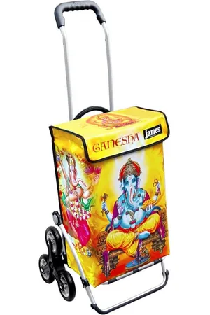 JAMES Einkaufstrolley GANESHA - stabiler Einkaufswagen mit individuellem Design, Handmade in Austria - Einkaufsbegleiter mit viel Stauraum - trägt 40kg - Verkäufer: Warenhaus 23