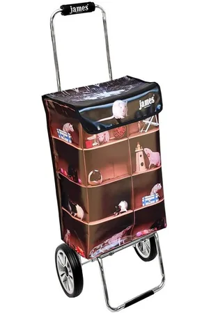JAMES Einkaufstrolley RATTY - stabiler Einkaufswagen mit individuellem Design, Handmade in Austria - Einkaufsbegleiter mit viel Stauraum - trägt 40kg - Verkäufer: Warenhaus 23