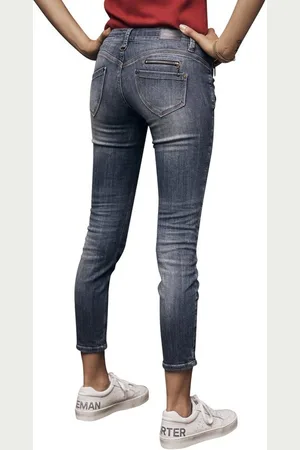 Freeman T Porter 7/8-Jeans Alexa Cropped Super Stretch Denim Pacific Stretch Anteil, Cropped, Skinny Jeans - Verkäufer: First Choice Streetwear