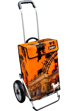JAMES Einkaufstrolley VIENNA - stabiler Einkaufswagen mit individuellem Design, Handmade in Austria - Einkaufsbegleiter mit viel Stauraum - trägt 40kg - Verkäufer: Warenhaus 23