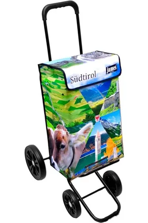 JAMES Einkaufstrolley SUEDTIROL - stabiler Einkaufswagen mit individuellem Design, Handmade in Austria - Einkaufsbegleiter mit viel Stauraum - trägt 40kg - Verkäufer: Warenhaus 23