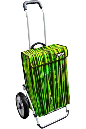 JAMES Einkaufstrolley BAMBUS - stabiler Einkaufswagen mit individuellem Design, Handmade in Austria - Einkaufsbegleiter mit viel Stauraum - trägt 40kg - Verkäufer: Warenhaus 23