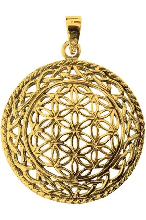 Saraswati Kettenanhänger Anhänger "Blume des Lebens" mit Endlosknoten Bronze 8,2g 3,5cm - Verkäufer: Devananda