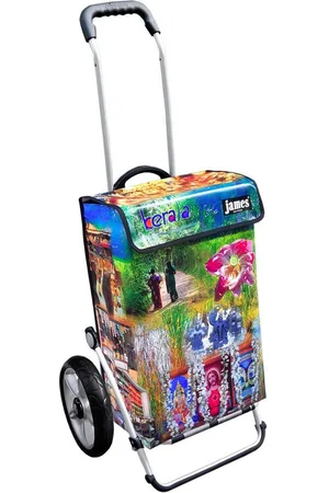 JAMES Einkaufstrolley KERALA - stabiler Einkaufswagen mit individuellem Design, Handmade in Austria - Einkaufsbegleiter mit viel Stauraum - trägt 40kg - Verkäufer: Warenhaus 23