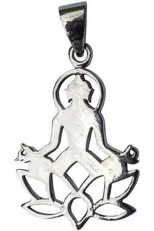 Saraswati Kettenanhänger Anhänger "Buddha Lotus" Silber 925 3,0cm 3,7g - Verkäufer: Devananda