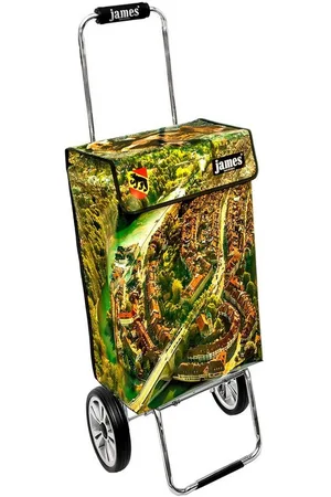 JAMES Einkaufstrolley BERN - stabiler Einkaufswagen mit individuellem Design, Handmade in Austria - Einkaufsbegleiter mit viel Stauraum - trägt 40kg - Verkäufer: Warenhaus 23