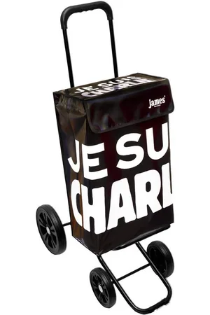 JAMES Einkaufstrolley JE-SUIS-CHARLIE - stabiler Einkaufswagen mit individuellem Design, Handmade in Austria - Einkaufsbegleiter mit viel Stauraum - trägt 40kg - Verkäufer: Warenhaus 23